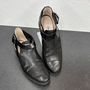 Clarks Narrative Busby Fresh Leather Ankle Boots Sz 8.5